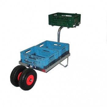 chariot recolte avec support de cagette