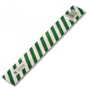 Etiquette Diwa Tyvek avec code EAN rayée vert- blanc