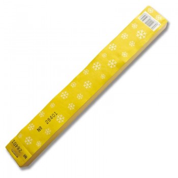 Etiquette jaune Motif flocon de neige