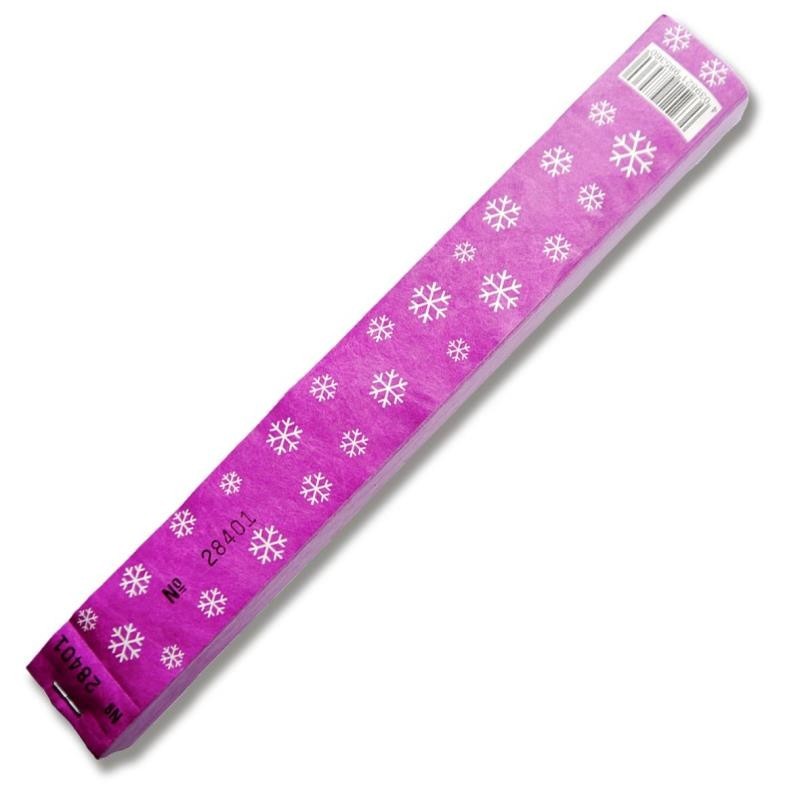 Etiquette violet Motif flocon de neige