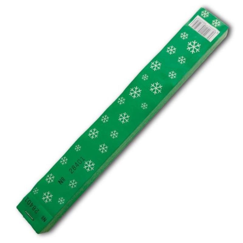 Etiquette vert Motif flocon de neige