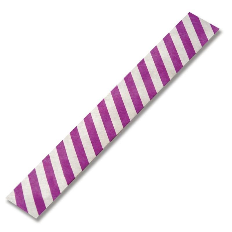 Etiquette Tyvek à agrafer rayé violet - blanc - Coserwa Etiquette Tyvek à agrafer rayé violet - blanc - Coserwa